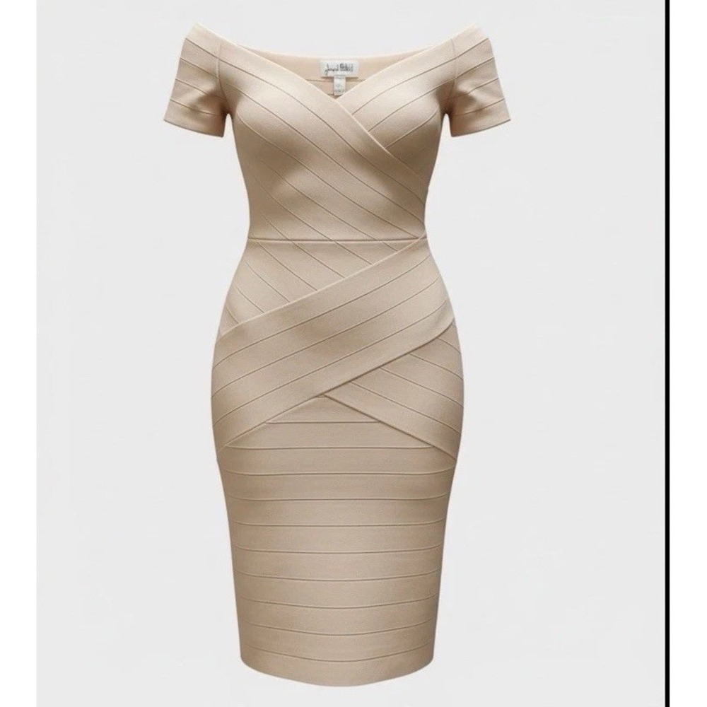 Joseph Ribkoff Women's Gray Bodycon Sheath Dress 6 Small Stretch Party Cocktail - Picture 1 of 7